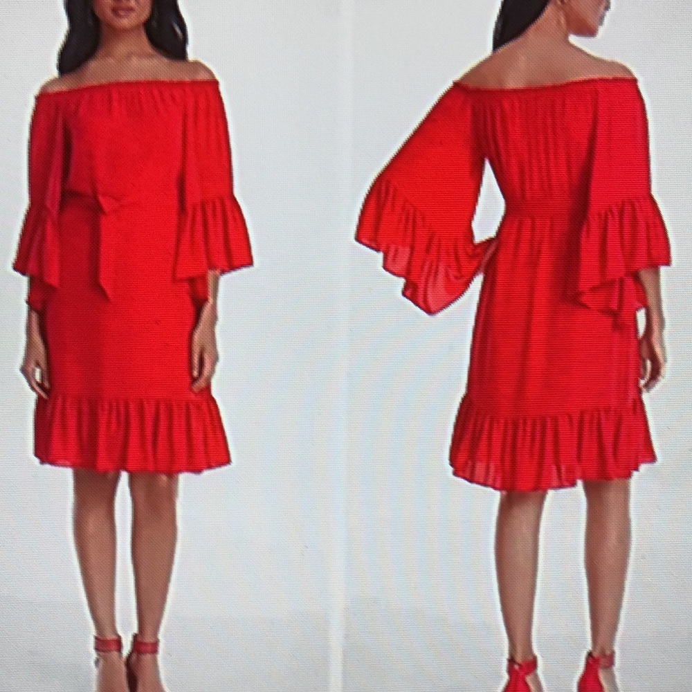White House Black Market Shoulder Off Dress